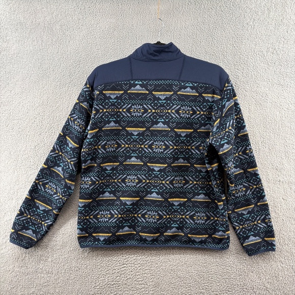 Columbia Men’s XXL Printed Fleece Quarter-Zip Pullover – Navy Geo Aztec - Picture 5 of 14